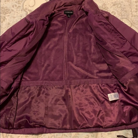 Lands' End Jackets & Coats Lands End Purple Fleece Lined Parka